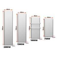 Radialight ICON WiFi fűtőpanel méretek