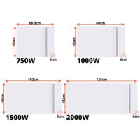 Radialight Kyoto fűtőpanel méretek